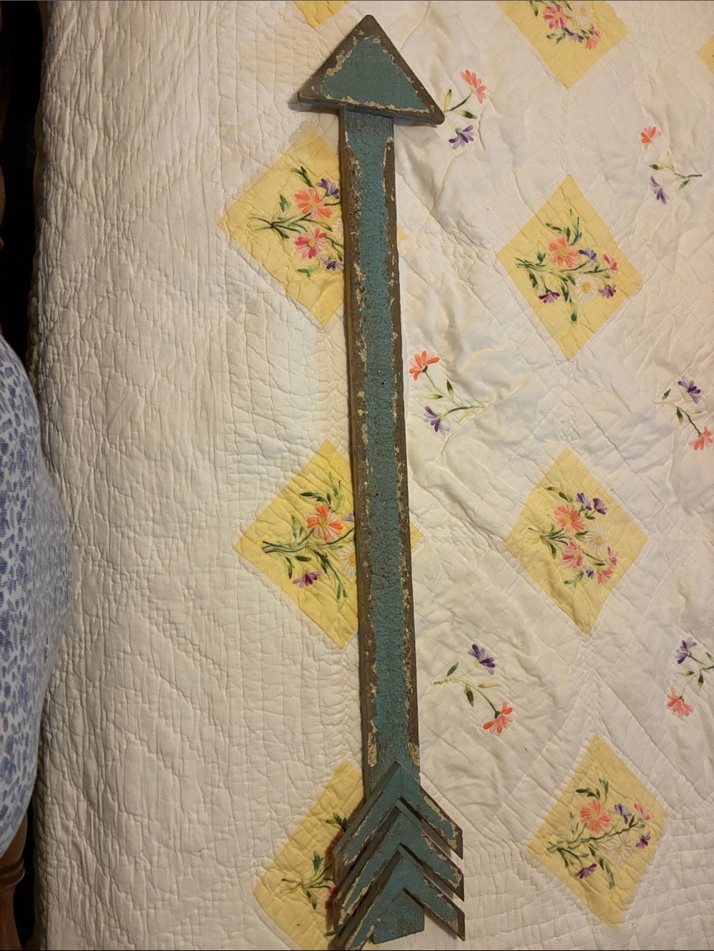Rustic Teal Arrow Wooden Wall Décor - Decorative Home Accent